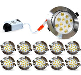 Luminario Empotrable Techo Led 12w Dirigible 840lm 10pz