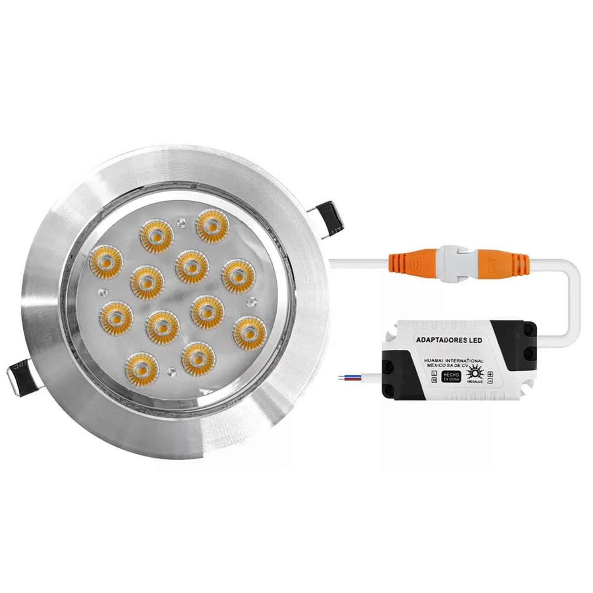 Plafon Led Luz Blanca Calida Spot Empotrado 12 Watts 840lm