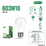 Focos 10w 6500k Led Ahorrador E27 Luz Blanco700lm Tanlai