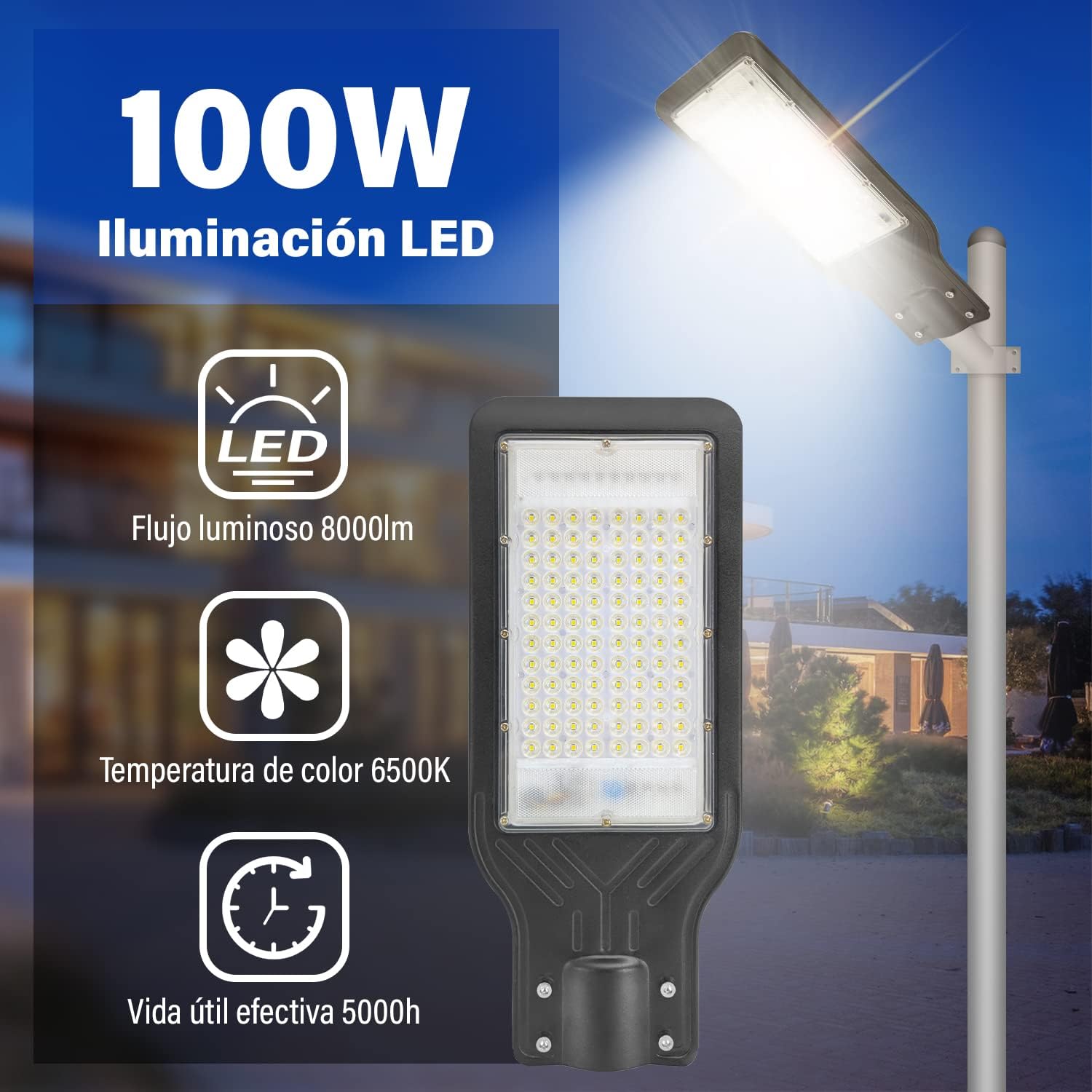 Lámpara Suburbana 100w 6500°k Alumbrado Público Ap14