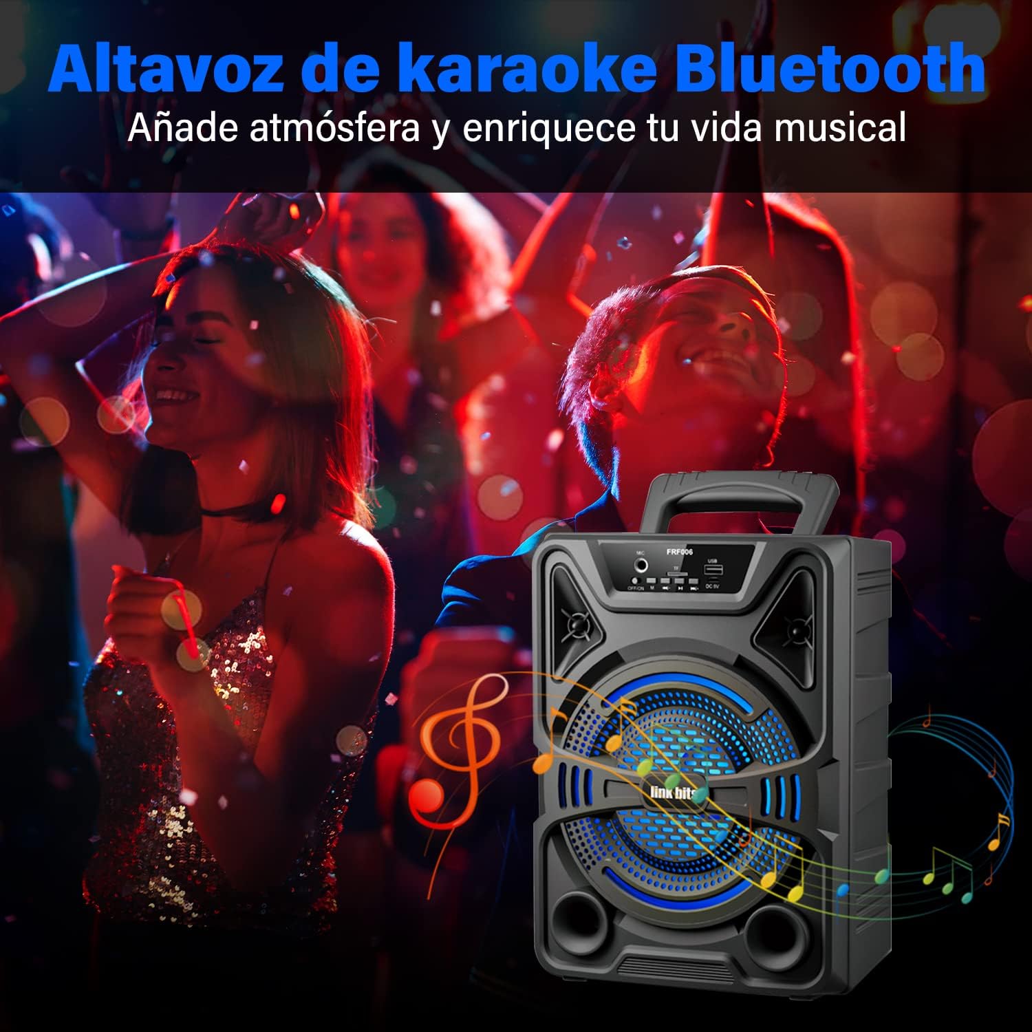 5p Bocina Inalámbrica Portátil Bluetooth Radio Karaoke Micro