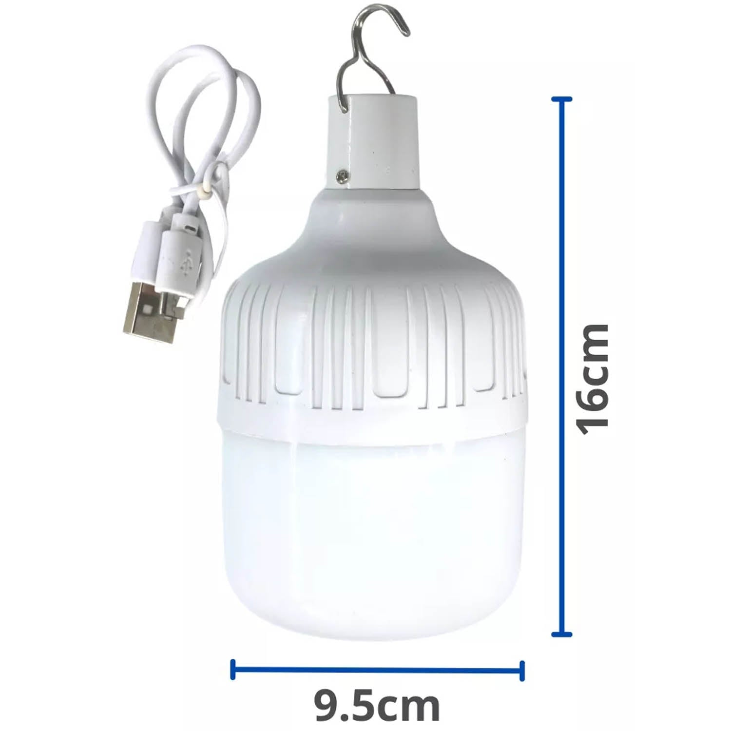 10pz Foco Led Emergencia Usb Recargable Portatil 15w Acampar