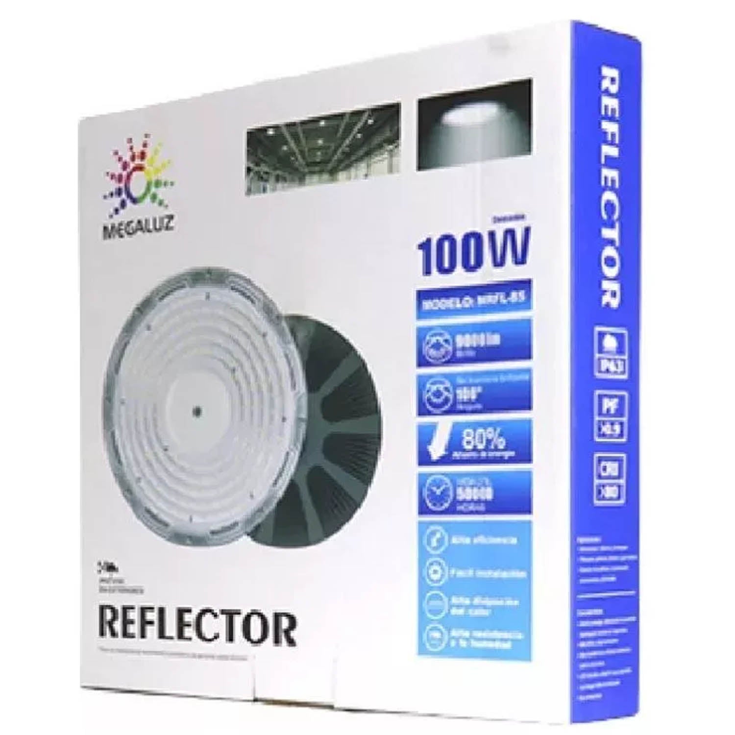 Reflector Led De Luz Fría 100 Watts Ip63 Ahorro De Energía