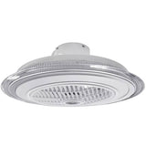 Ventilador de techo Megaluz F60061 blanco, 12" de diámetro 127 V