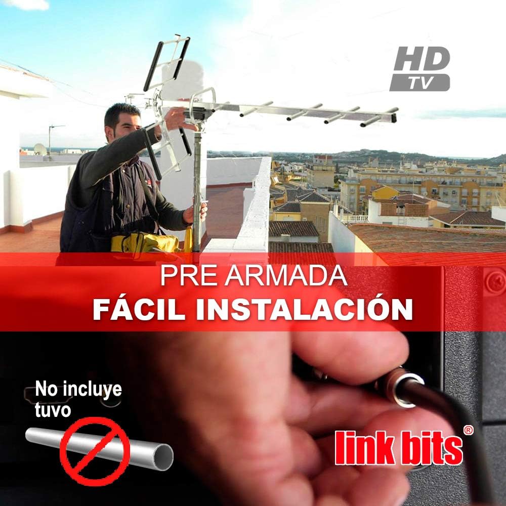 Antena Tv Aerea Exterior Hd Link Bits Hd001