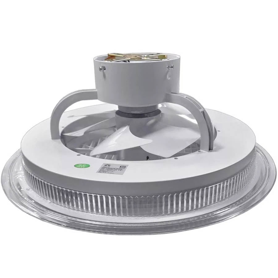 Ventilador de techo Megaluz F60061 blanco, 12" de diámetro 127 V