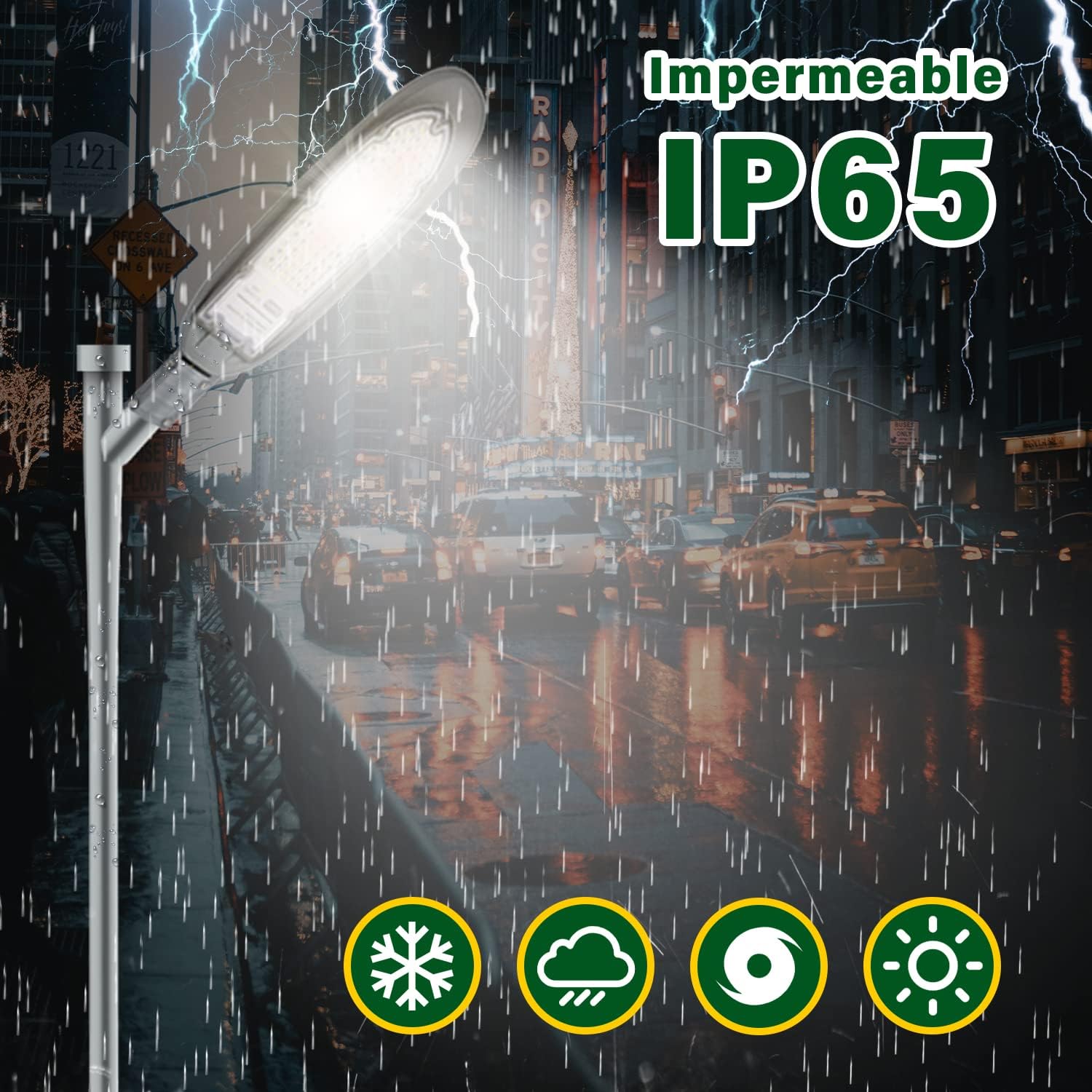 Lampara Suburbana Led 100w Con Fotocelda Integrada Ip65