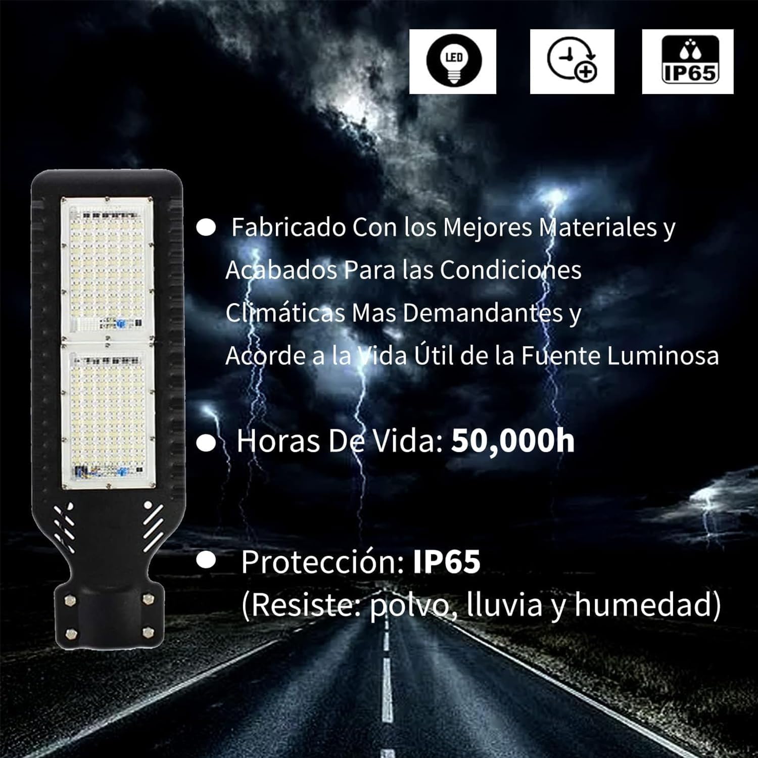Reflector LED Tianlai Tlap-02 100W con luz blanco frío y carcasa negro 127V