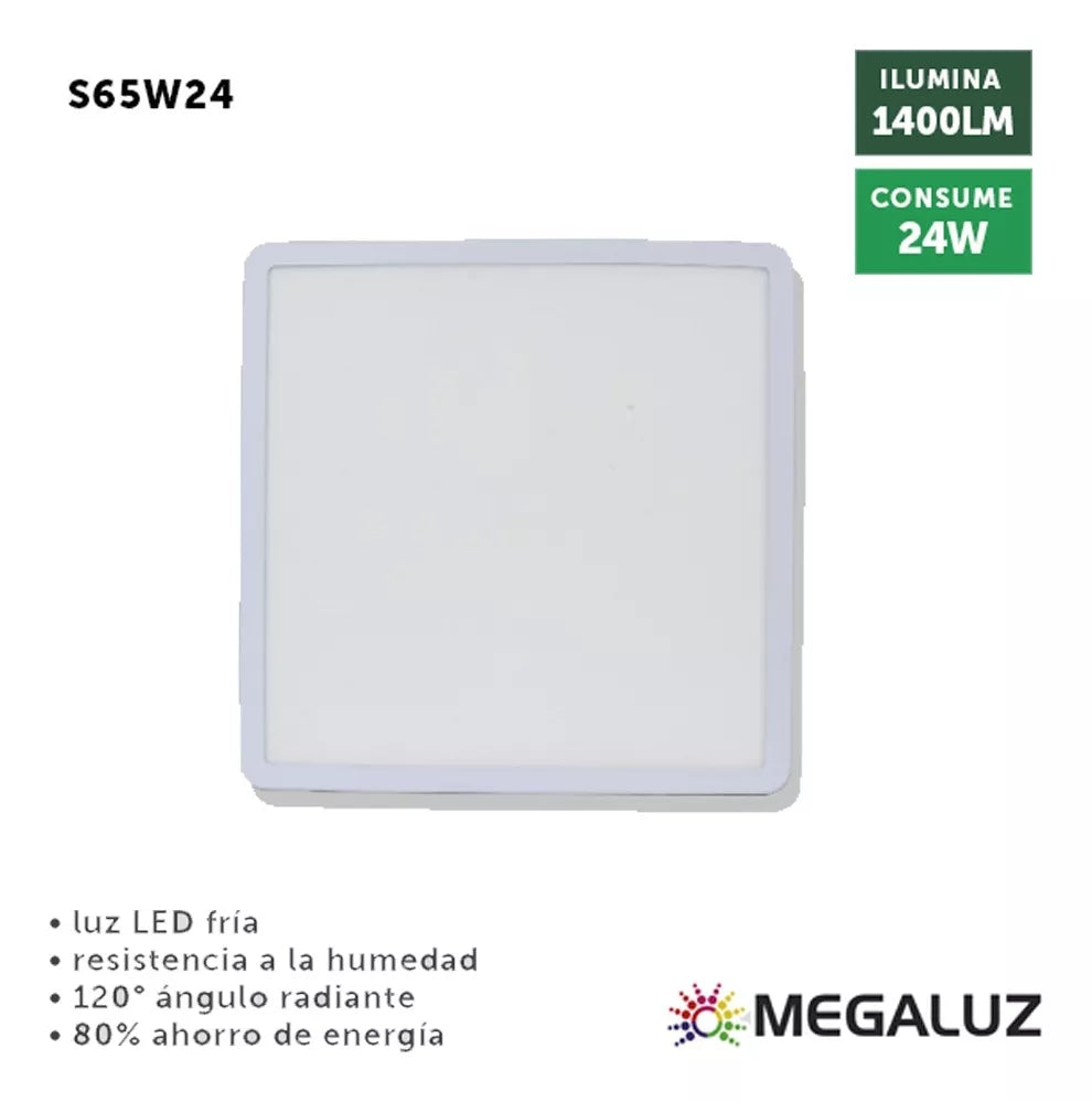 20 Pack Luminario/lampara Led Empotrable Cuadrada 24w 1400lm Color Blanco