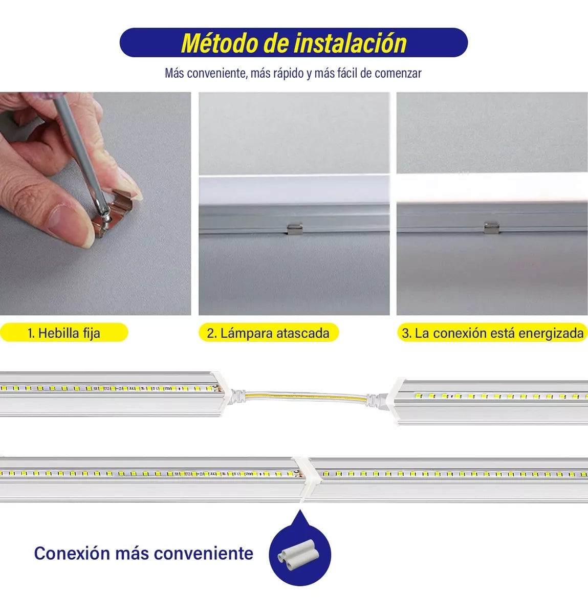 10pz Tubo De Luz Led Para Armario Megaluz 60cm 12w 60cm12w02