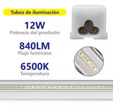 10pz Tubo De Luz Led Para Armario Megaluz 60cm 12w 60cm12w02