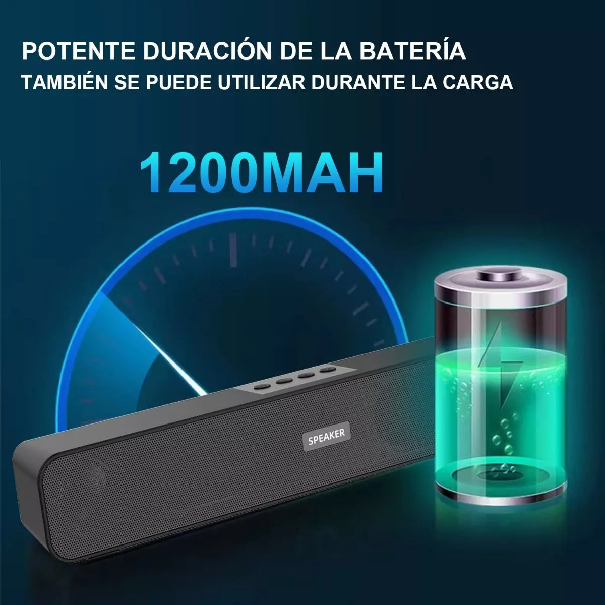 5PZ Barra De Sonido Bocina Bluetooth Portátil, Usb, Micrsd Y Aux