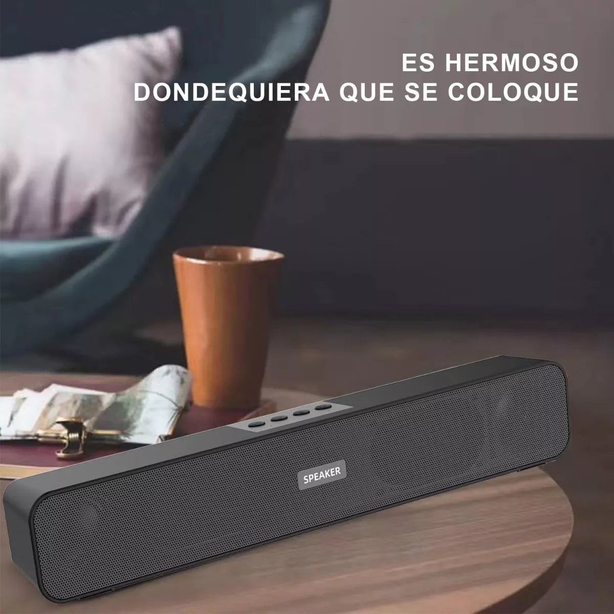 5PZ Barra De Sonido Bocina Bluetooth Portátil, Usb, Micrsd Y Aux