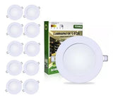 10pzs  Plafón Led Empotrable 6w Tianlai Luz Blanca Calida Color Blanco