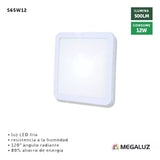 10-pack Luminaria/lampara Led Empotrable Cuadrada 12w 300lm Color Blanco