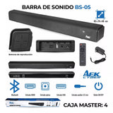BOCINA FAMILIAR BARRA DE SONIDO Bluetooth Contrabajo Tv