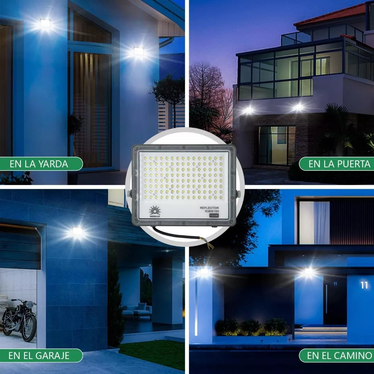 2pz Reflector Luminaria Led 150w/1500w Uso Exterior Potente