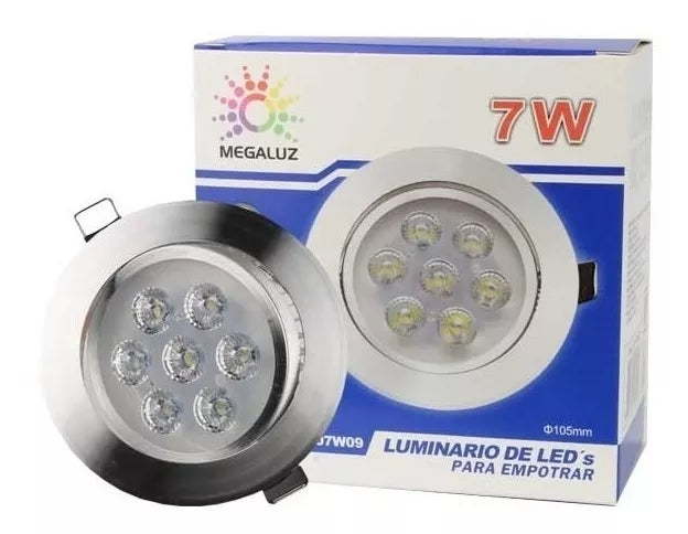 Luminario Led 7w Para Empotrar Incandescente 42w