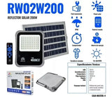 Reflector Led Solar 200w Ilumina 2000w 16000lm Ip66 Control Color de la carcasa Gris Color de la luz Blanco frío