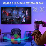 Bocina Bluetooth Inalámbrica Link Bits 8 Luz Rgb Color Negro