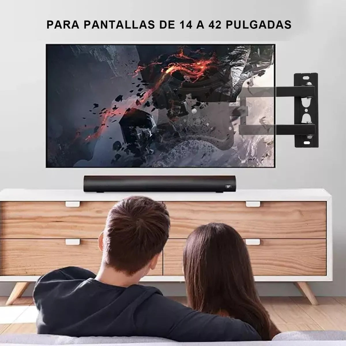 10 Pza Soporte Articulado Pantalla Tv 14 A 42 Gira 90°