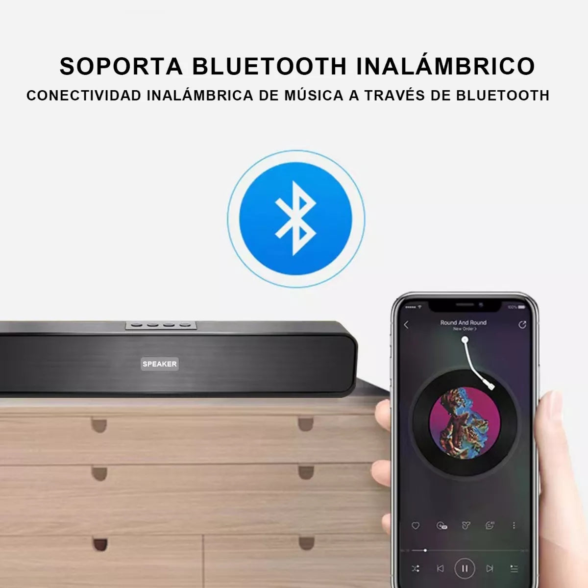 5PZ Barra De Sonido Bocina Bluetooth Portátil, Usb, Micrsd Y Aux